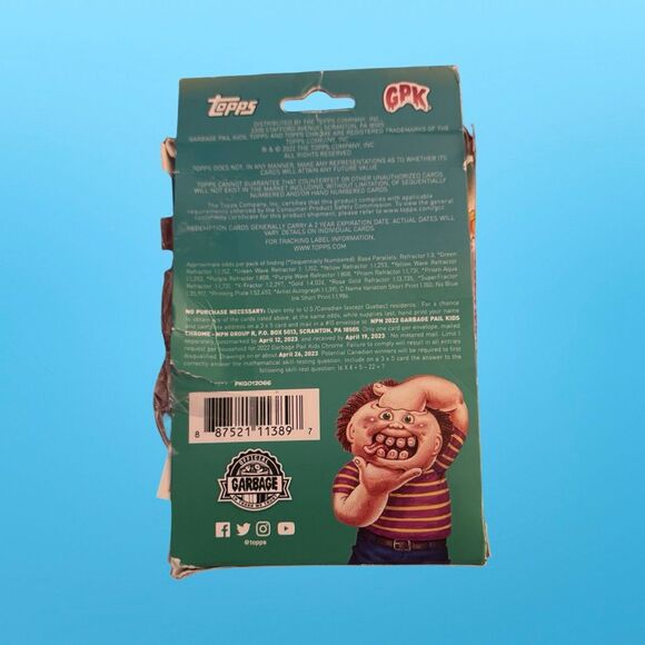Topps 2022 Garbage Pail Kids Chrome Hanger Box 20 Cards Series 5 OPEN BOX - Picture 9 of 12